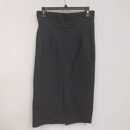 Ritsuko Shirahama Womens Black Flat Front Straight & Pencil Skirt Size 2