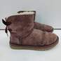 Women's Burgundy Ugg Boots Size 6 image number 3
