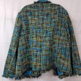 Lane Bryant Women's Fringe Trim Tweed Jacket Size 22 alternative image