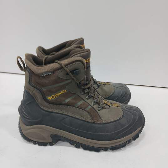 Columbia Brown Waterproof Breathable Omni-Tech Hiking Boots Men's Size 10.5 image number 2