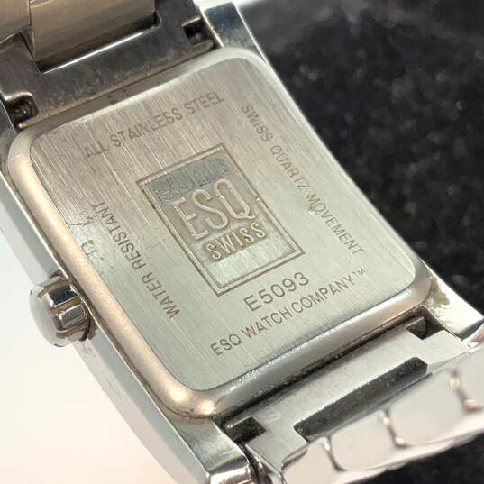 Designer ESQ Swiss E5093 Stainless Steel Rectangle Dial Analog Wristwatch image number 3