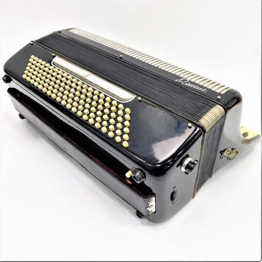 Rossini Brand J27/81 Model 41 Key/120 Button Black Piano Accordion w/ Hard Case image number 3