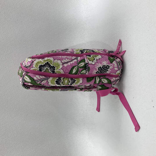 Womens Pink Floral Quilted Inner Divider Shoulder Strap Backpack image number 3