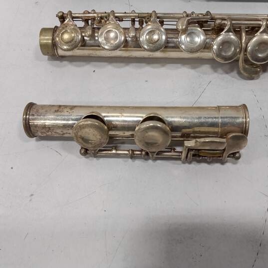 Vintage Evette Silver Tone Flute w/Hard Black Travel Case image number 2