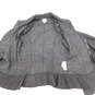Armani Collezioni Grey Wool Ruffle Trim Peplum Blazer Women's Jacket Size 4 with COA image number 10