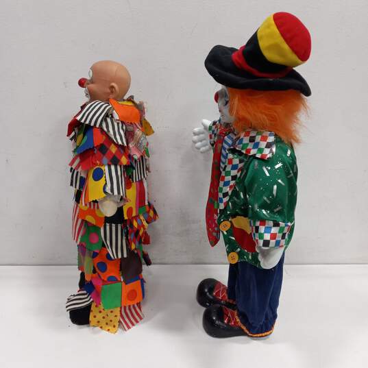 Pair of Porcelain Clown Dolls image number 3