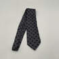 Mens Blue Gray Silk Four In Hand Adjustable Fashionable Pointed Necktie image number 1