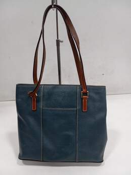 Dooney & Bourke Teal w/ Tan Trim Leather Handbag alternative image
