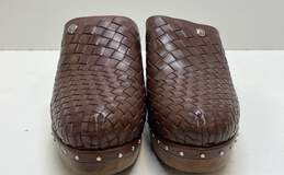 Brighton Leather Crosby Woven Mule Sandals Brown 8.5 alternative image