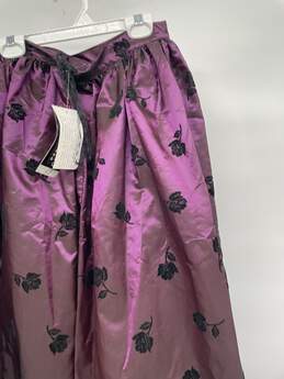 J.R.Nites By Caliendo Womens Burgundy Floral A Line Skirt Sz 12 T-0503695-H alternative image
