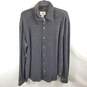 Armani Exchange Men Grey Velvet Button Up Shirt XL image number 1
