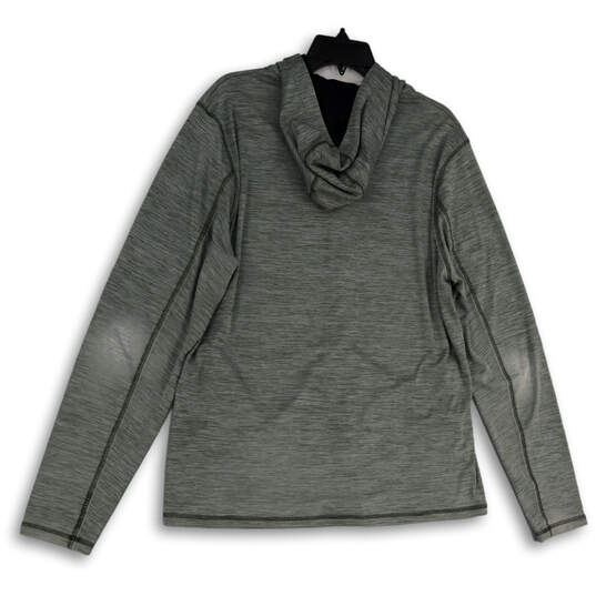 Mens Gray Space Dye Long Sleeve Pockets Full-Zip Activewear Hoodie Size L image number 2