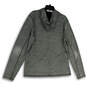 Mens Gray Space Dye Long Sleeve Pockets Full-Zip Activewear Hoodie Size L image number 2
