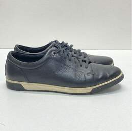 Cole Haan Black Leather Lace Up Low Captoe Sneakers Men's Size 9.5 W