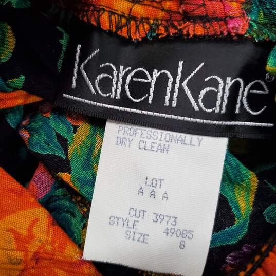 Vintage Karen Kane Multicolor Floral Print Women's Maxi Skirt Size 8 NWT image number 3