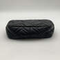 Womens Black Leather Quilted Pockets Chain Strap Turn Lock Crossbody Bag image number 3