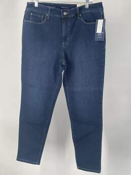 Womens Blue Denim Stretch Bristol Skinny Leg Ankle Jeans Sz 14 T-0503687-I