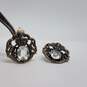 Sterling Silver Gems Stone Clip on 1in Earrings 14.7g image number 2