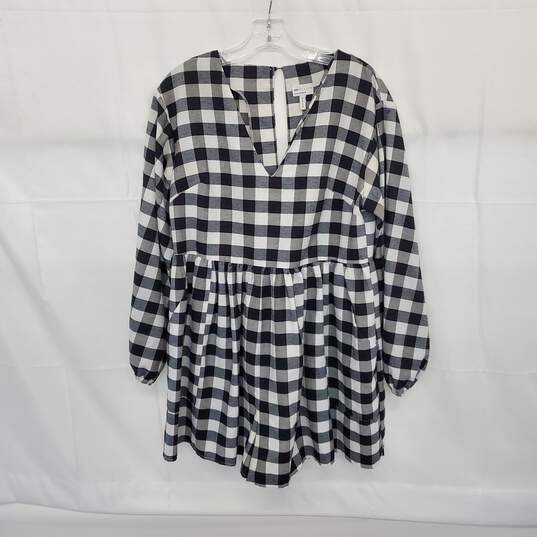 Asos Black & White Gingham Patterned Shift Dress WM Size 6 image number 2