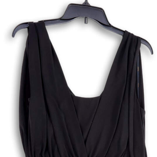 Womens Black V-Neck Sleeveless Tiered Pullover Short Blousen Dress Size 8 image number 4