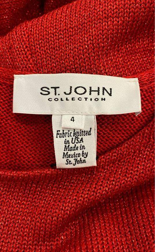 St. John Women's Red Glitter Dress- Sz 4 NWT image number 3