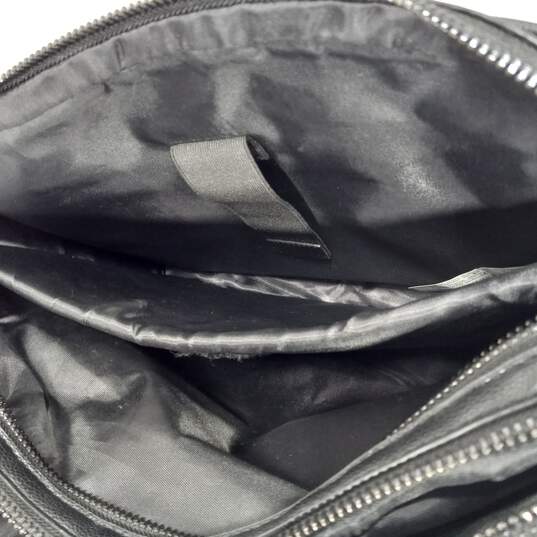 Black Faux Leather Laptop Travel Bag image number 4