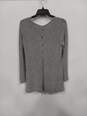 Coin 1804 Women's Grey Heather Side Slits LS Sweater Shirt Top Size S image number 1