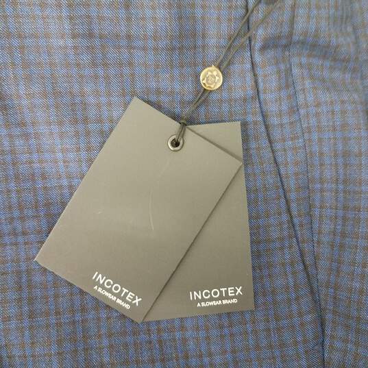NWT INCOTEX Bright Blue Pattern Men's Dressed Pants Size 42 image number 5