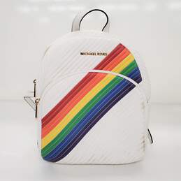 Michael Kors Limited Edition Rainbow Abbey Faux Leather Backpack