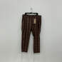 NWT Womens Brown Plaid Flat Front Slash Pocket Chino Pants Size 40 X 30 image number 1