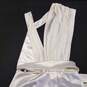 Gemeli Power Womens White Sleeveless Deep V-Neck Side Slit Maxi Dress Sz S image number 4
