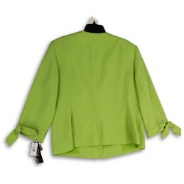 NWT Womens Green Long Sleeve Single Breasted One Button Blazer Size 18 alternative image
