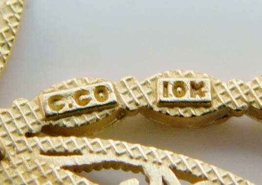 10k Black Hills Gold Scrolled Dragonfly Pendant 1.8g image number 4