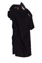 Womens Black Round Neck Short Sleeve Blouse Top Size Medium image number 3