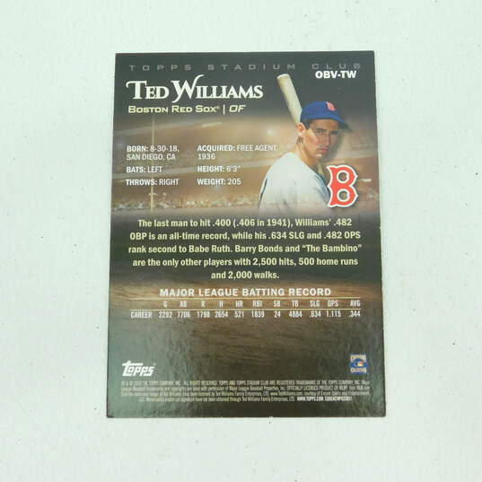 2019 Ted Williams Stadium Club Oversized Base Topper Boston Red sox image number 3