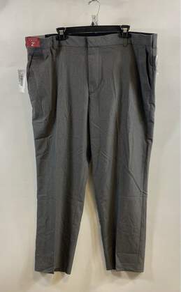 NWT Van Heusen Mens Gray Flat Front Flex Straight Fit Dress Pants Size 42X29