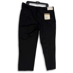 NWT Mens Black Stretch Flat Front Classic Fit Khaki Pants Size 40x29 alternative image