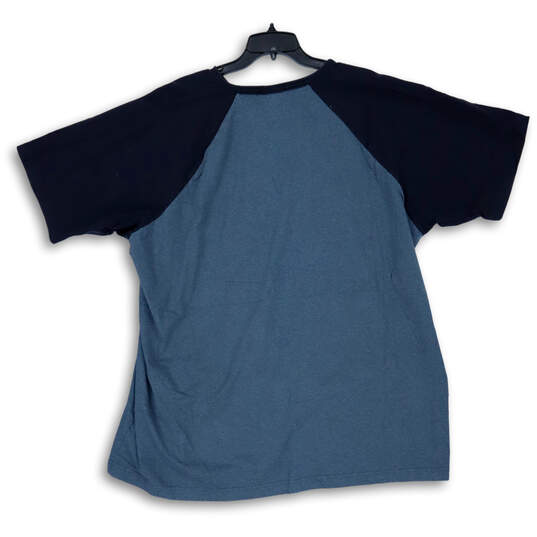 Mens Gray Raglan Short Sleeve Crew Neck Pullover T-Shirt Size XXL image number 2