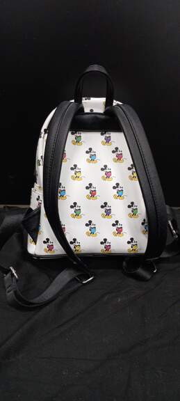 Loungefly Disney Parks White Leather Backpack w/Mickey Mouse Designs alternative image