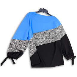 NWT Women Multicolor Colorblock Round Neck Pullover Blouse Top Size 3X alternative image