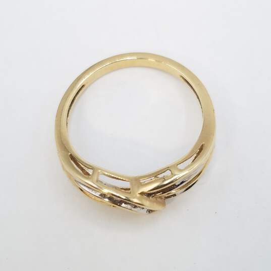 10K Gold Diamond Sz 6 3/4 Ring 2.3g image number 3