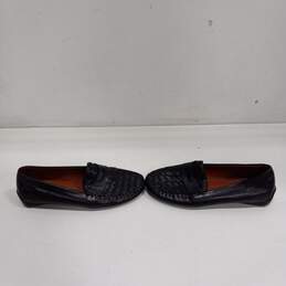Mens Black Leather Round Toe Flat Slip On Loafer Shoes Size 6.5 M alternative image