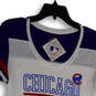 NWT Womens Blue White Chicago Cubs Short Sleeve Pullover T-Shirt Size M image number 2