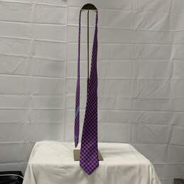 Men's Silk Checkered Tie (L) 58.25 (W) 3.25