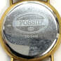 Designer Fossil Gold-Tone Leather Stainless Steel Quartz Analog Wristwatch image number 4