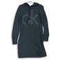 Womens Gray Long Sleeve Knee Length Pullover Hoodie Dress Size Small image number 1