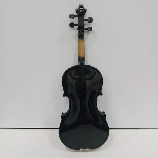 Le Var Black 4 String Violin Model JYVL-E900MB In Case With Bow (Missing A String) image number 8