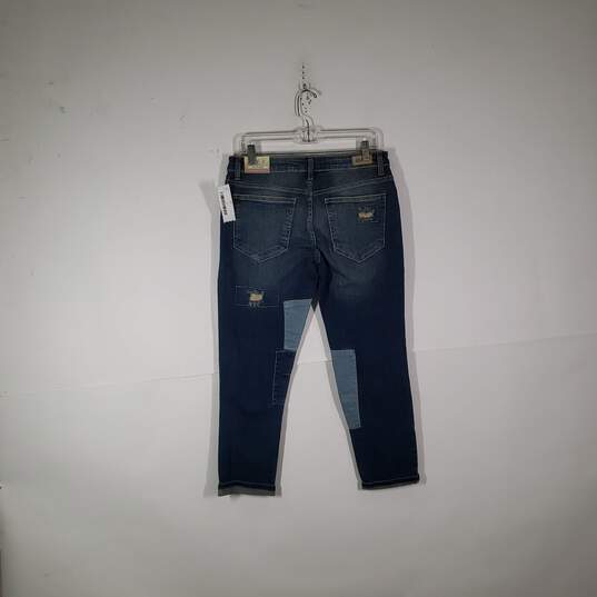 NWT Womens Patchwork 5 Pockets Design Demin Skinny Leg Jeans Size 7 image number 2