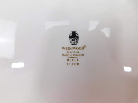 Wedgwood Blue Belle Fleur Dinner Plates Bone China Made in England Set of4 image number 3
