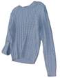 Womens Blue Long Sleeve Crew Neck Cable Knit Pullover Sweater Size M image number 2